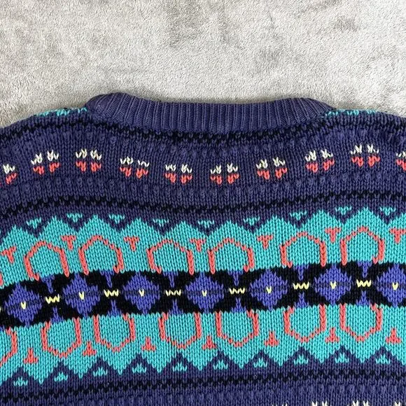 Vintage Eddie Bauer Sweater Women's L Bold Patterned Outdoor Layers - Picture 10 of 16